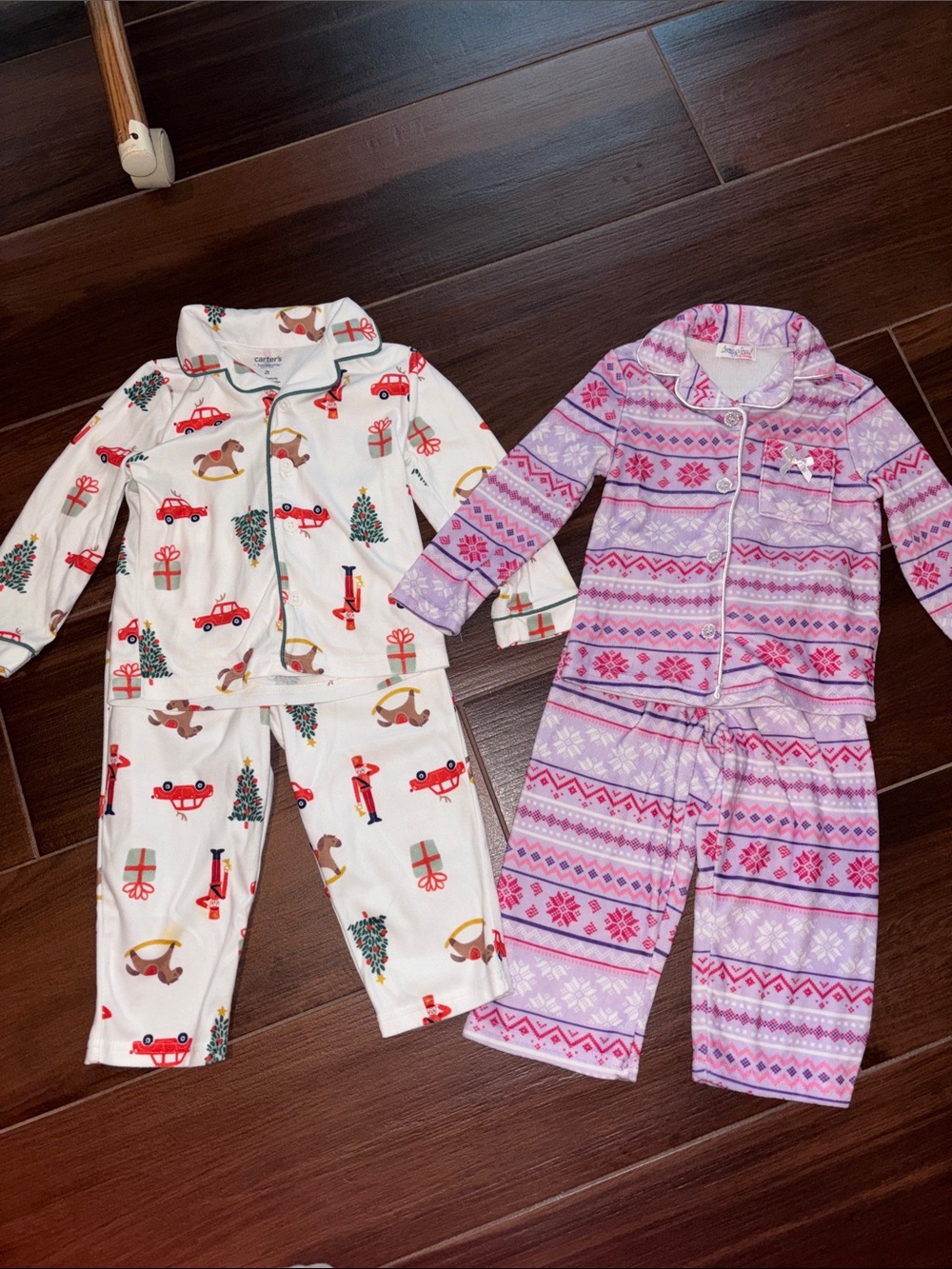 Carter's & BMagical by btween set of two holiday Christmas pajamas both 2T